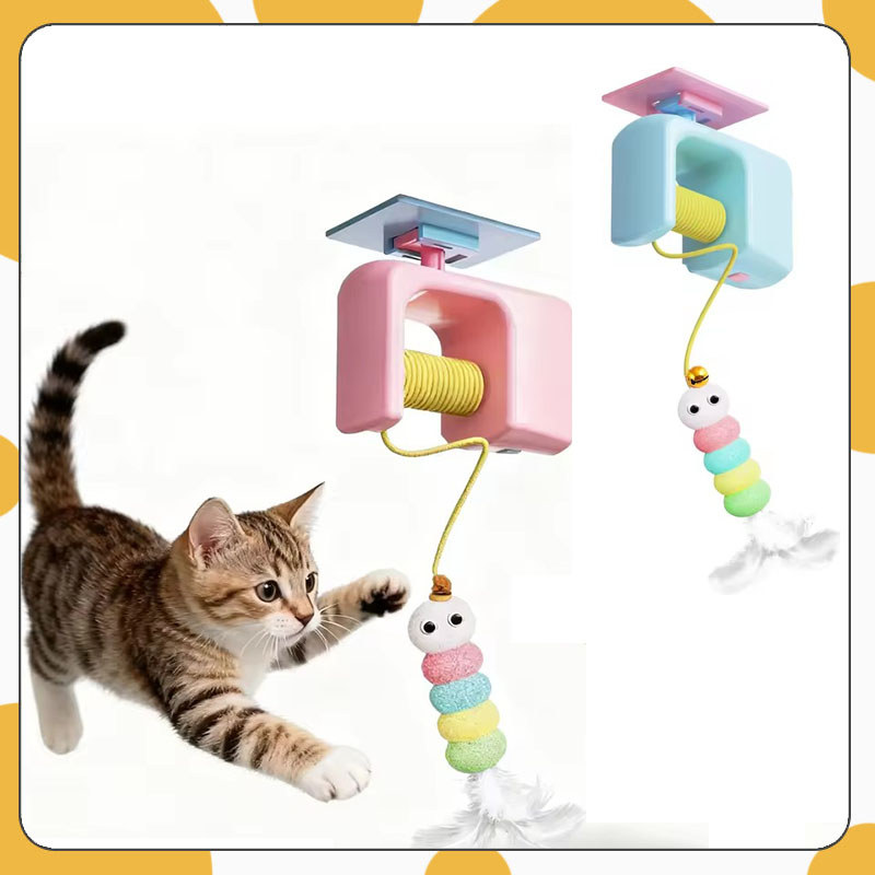 Electric Cat Toy Interactive Cat Yo-Yo Toys Smart Hanging Toy Flying ...
