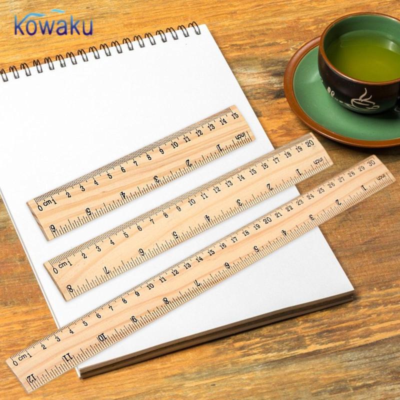 [vsrhkq] 3 Pieces Wooden Rulers Versatile 2 Scale for Engineers Drawing ...