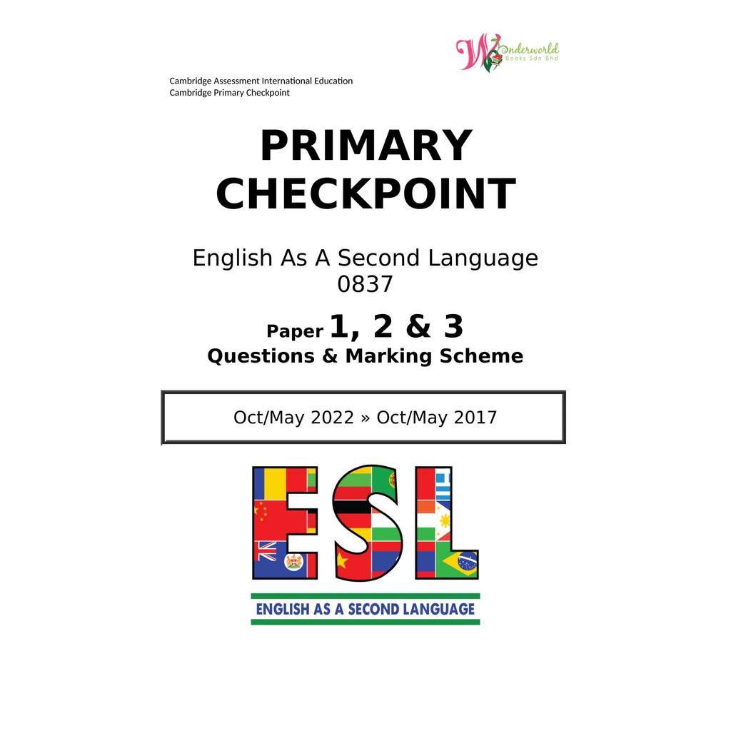 Primary Checkpoint English As A Second Language 0057 | Paper 1, 2 & 3 ...