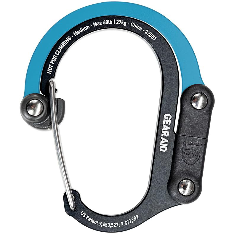 GEAR AID HEROCLIP Carabiner Gear Clip and Hook (Size M) for Camping ...