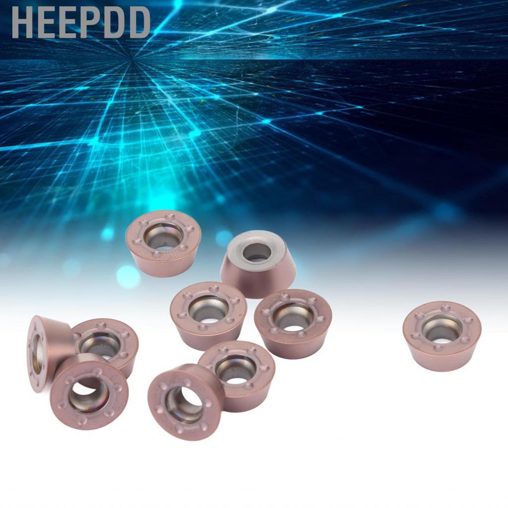 HEEPDD Carbide Inserts 10 Round Indexable Turning Bronze Coated for ...