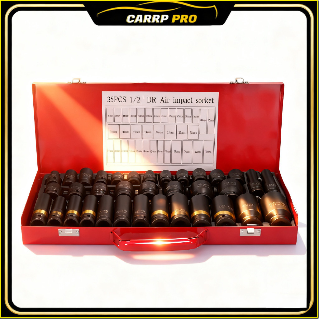 35Pcs 1/2” 8-32mm CRV Air Impact Ratchet Wrench Socket Air Impact ...