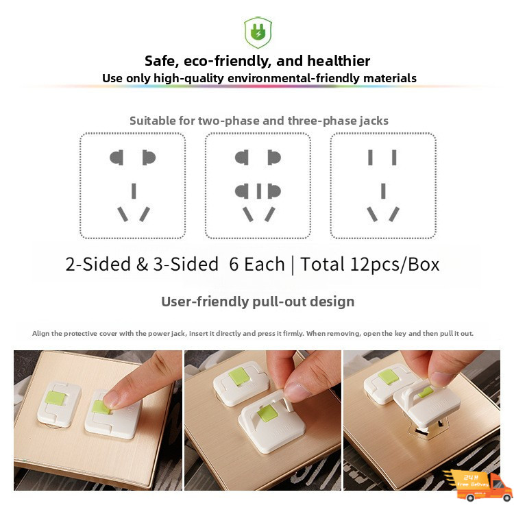‌Kids Socket Cover Safety - Child Proof Plug Protector - Secure Home ...