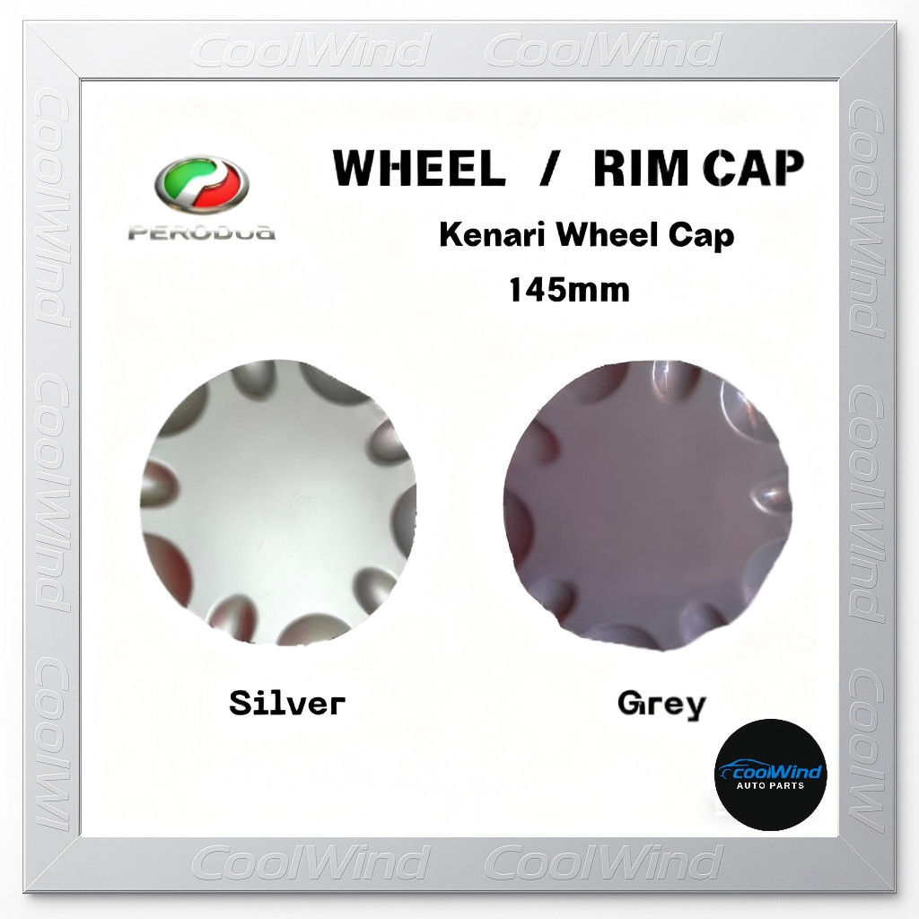 Perodua Kenari Wheel Cap | 145mm Sport Rim Cap | 2 Colors Available ...