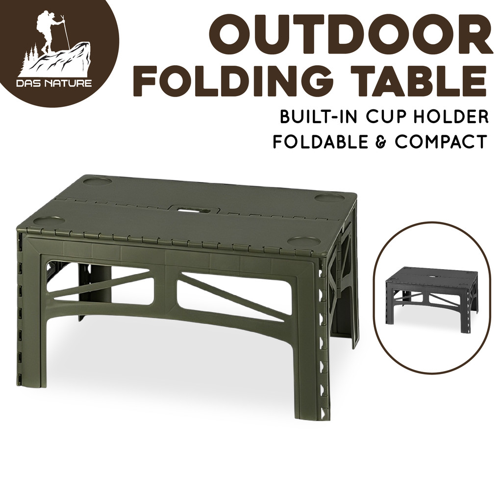Foldable Table Meja Lipat Military Style Camping Table Folding Portable ...