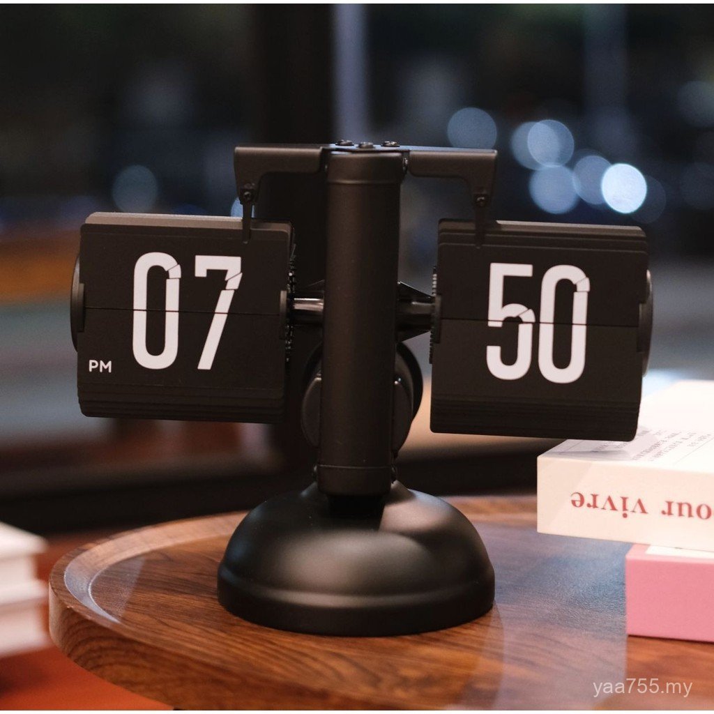 Desk Clock Pendulum Desktop Digital Desktop Living Room Decoration Flip ...