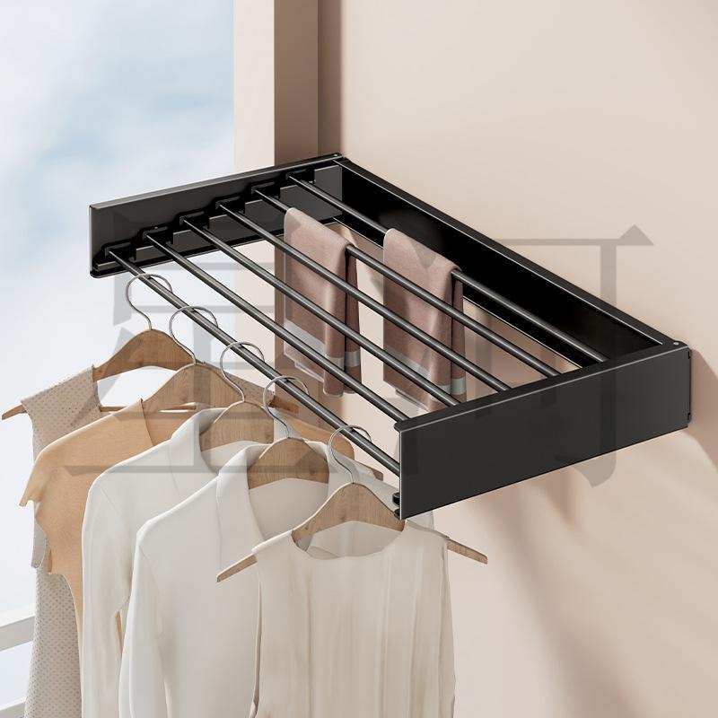 Taiwan~Taiwan~Balcony Invisible Foldable Drying Rack Household Indoor ...