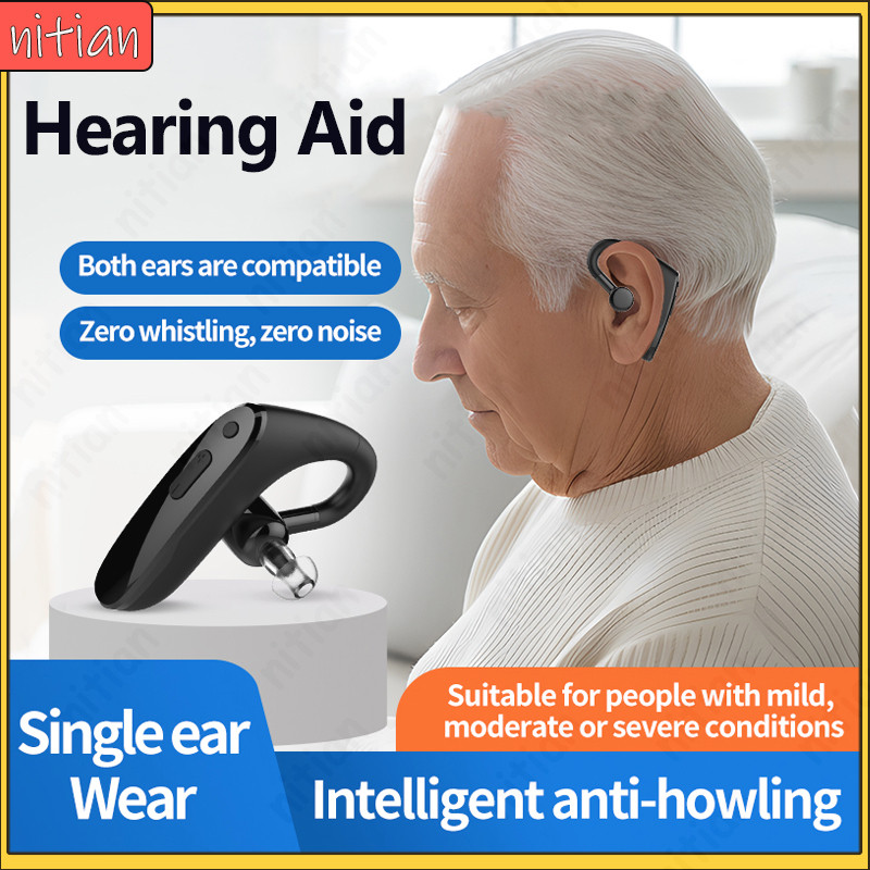Smart Single-ear Earhook Hearing Aid Wireless Bluetooth Earphone HiFi ...