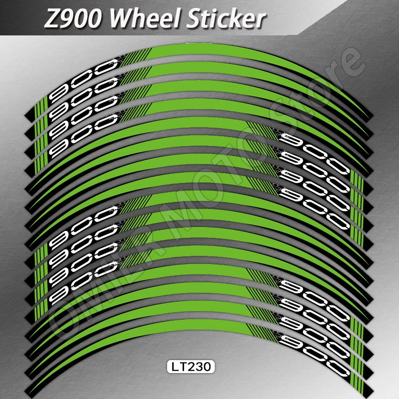 Reflective Motorcycle Wheel Hub Sticker Decal Accessories Waterproof ...