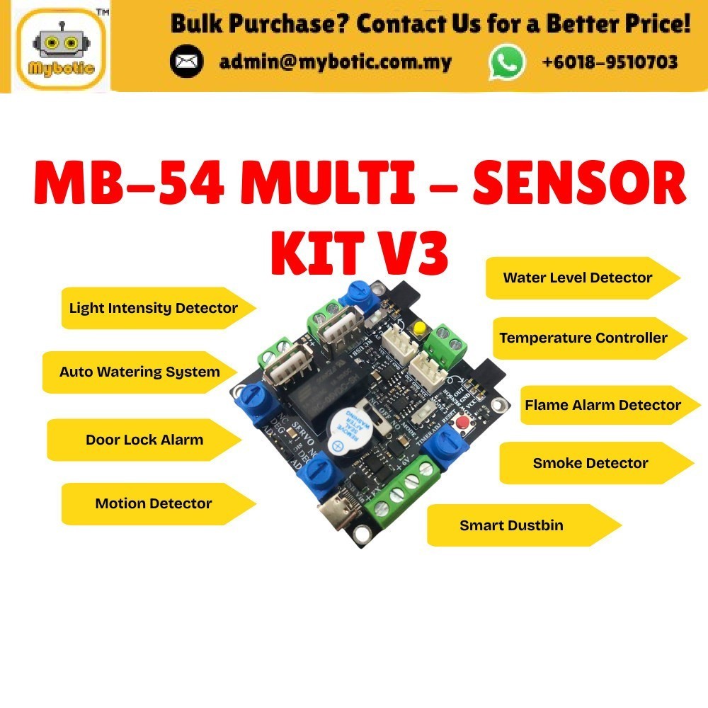 MB-54 multi-sensor V3.0 RBT STEM Classroom Project Kit (Plug & Play No ...