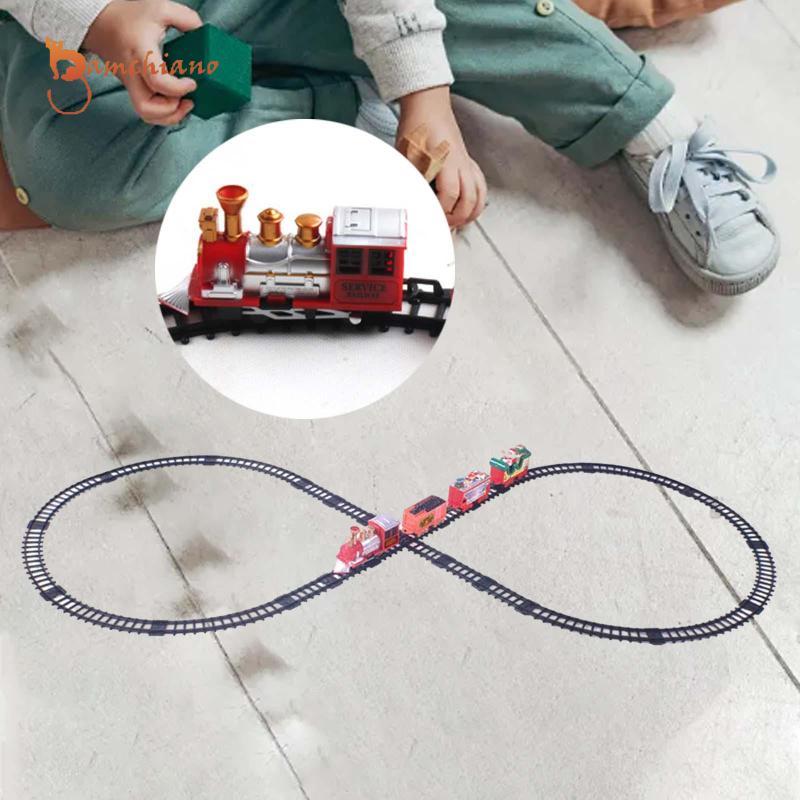 gamchiano Christmas Electric Train Toy Rail Car Small Trains Track ...