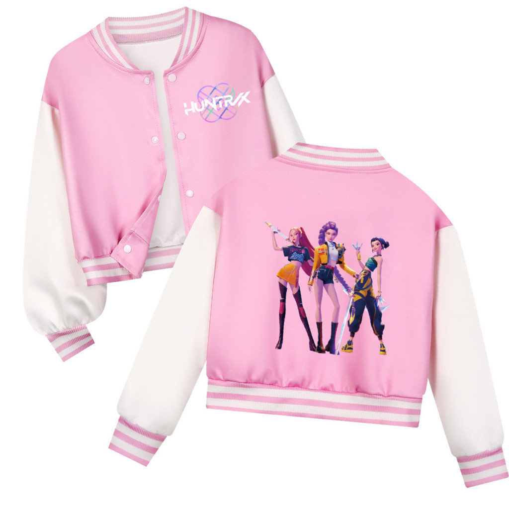 kpop demon hunters huntrix Rumi Mira Zoey Boys' Varsity Baseball Jacket ...