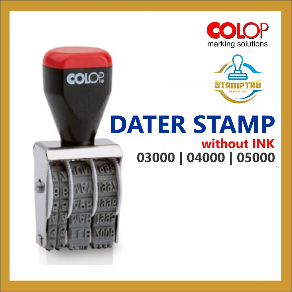 COLOP Ready Made Stamps Date Chop 03000 / 04000 / 05000 Custom Dater ...