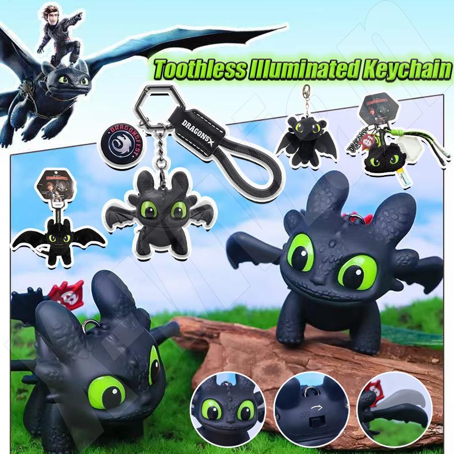 Toothless Illuminated Keychain Wallet Ornament with Sound and Light ...
