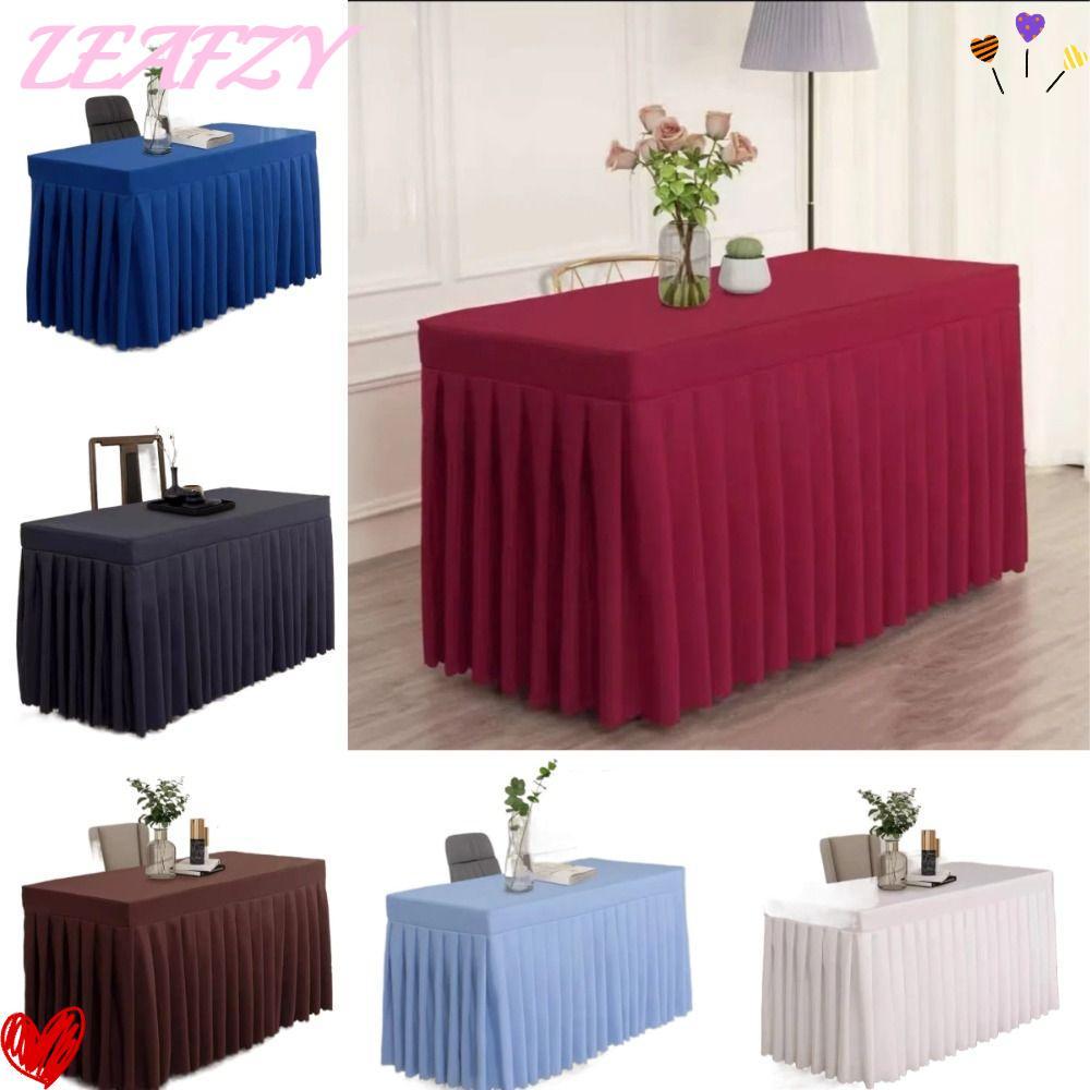 LEAFZY Table Decorate Tablecloth, One-piece Polyester Table Skirting ...