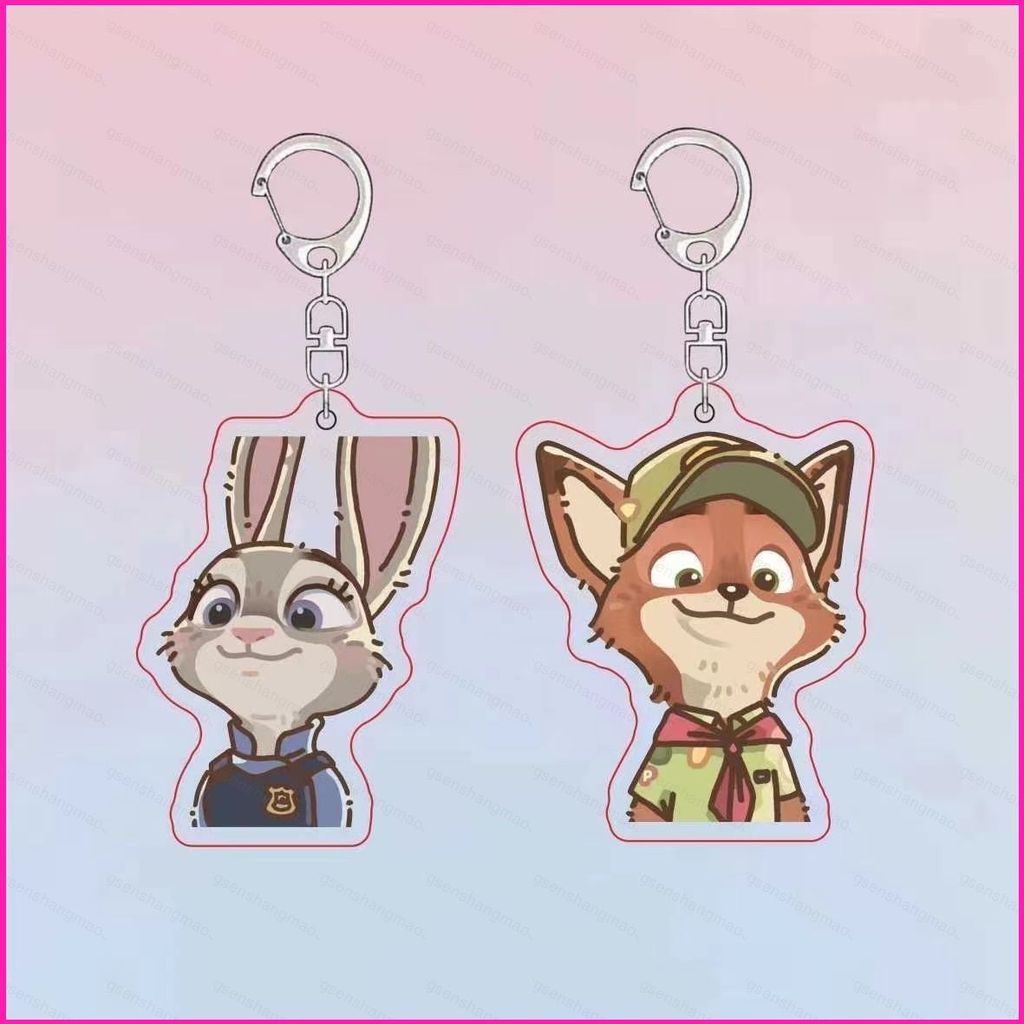 PS3 Zootopia Judy Hopps Acrylic Keychain Couple Backpack Pendant ...