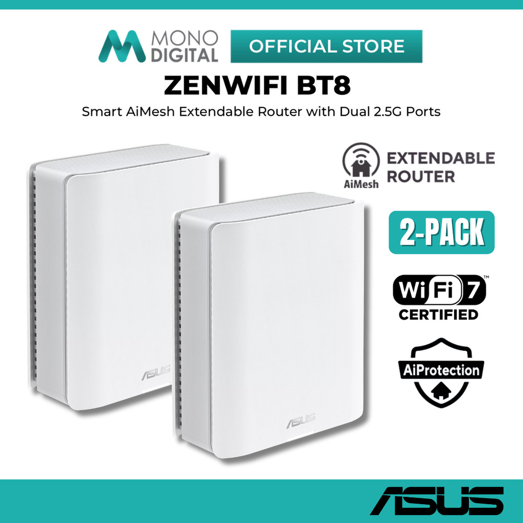 ASUS ZENWIFI BT8 (DUAL 2.5G PORTS) / ZENWIFI BT10 (DUAL 10G PORTS) TRI ...
