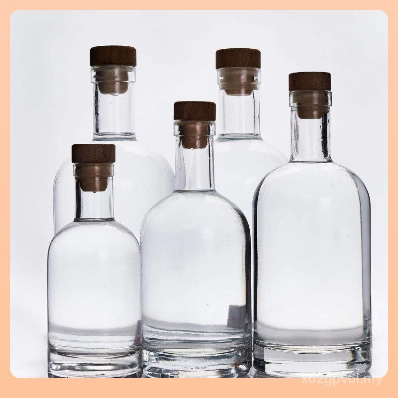 Botol Wain Kaca Botol Wain Kosong Dimeterai Bekas Kecil 1 Botol Arak ...