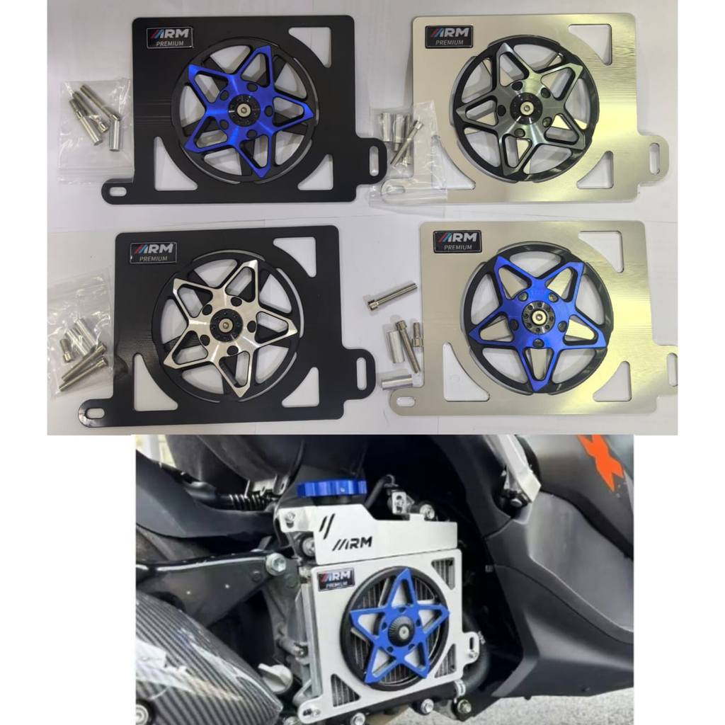 //RM RACING RADIATOR COVER WITH FAN SPINER NVX V1 V2 NMAX V1 V2 PENUTUP ...