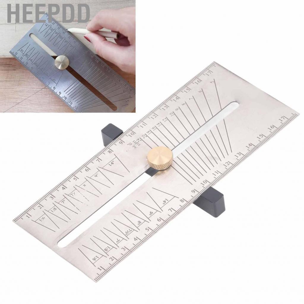 HEEPDD Adjustable Bevel Gauge T Shaped Sliding Ruler with Deep Etching ...