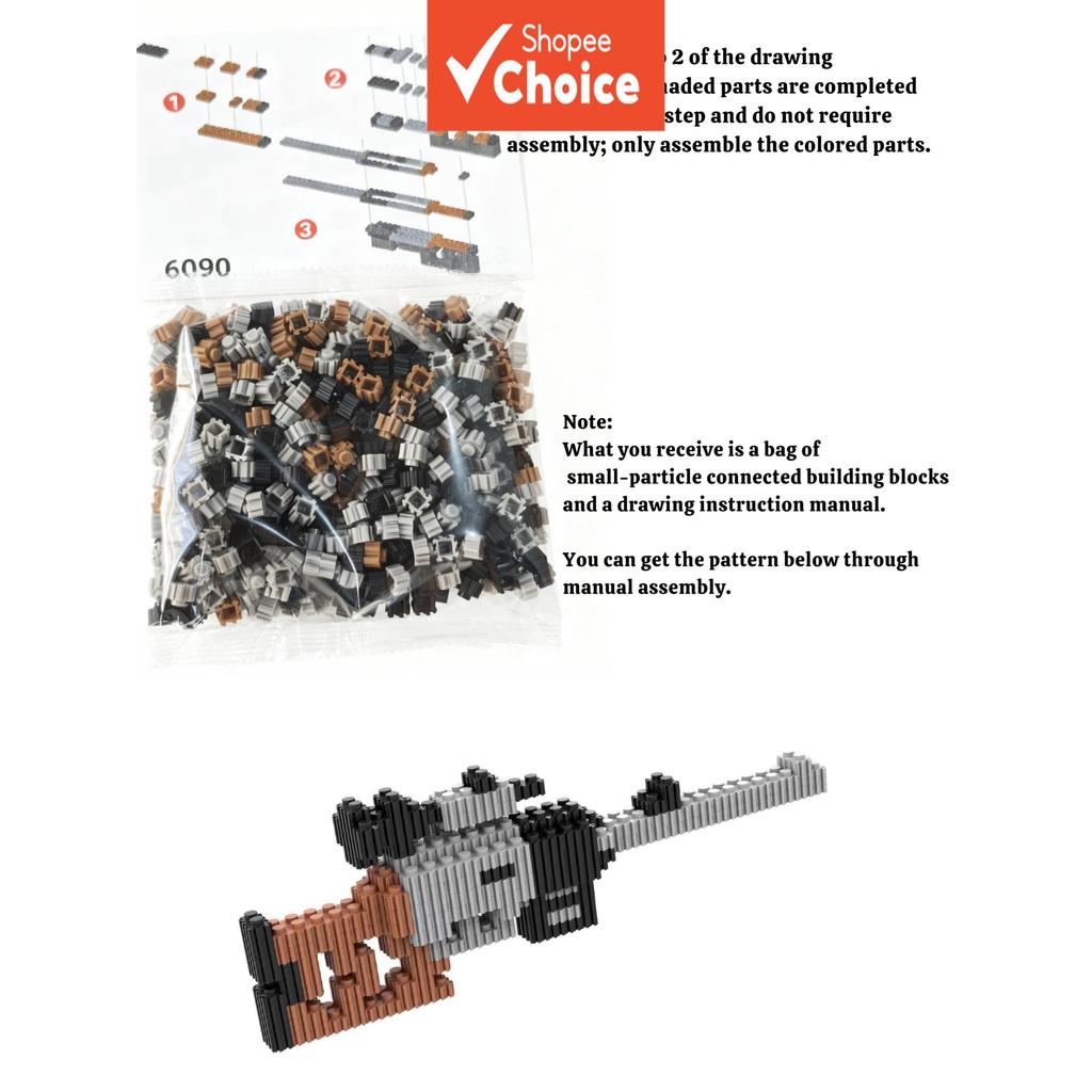 Linkable Sniper Rifle Building Blocks - Children's Educational Handmade ...