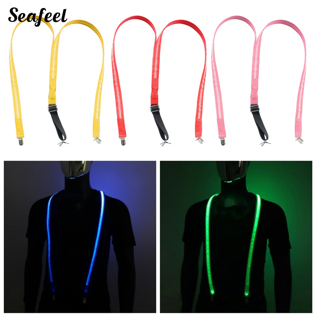 Creative Men Fashion Accessory Luminous Strap Suspender Led Glow ...