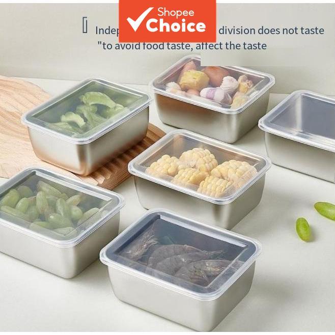 3pcs Thickened Stainless Steel Sub-Packing Box Outdoor Deepened Fresh ...