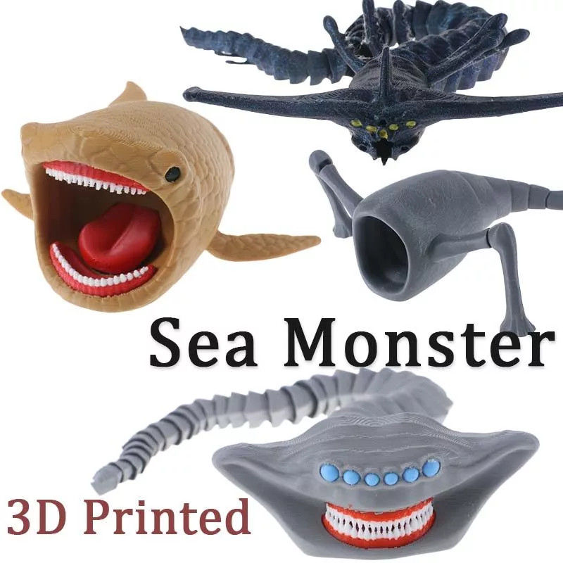 3D Printer Model Cuero Sea Monster Bloop Sea Eater El Gran Maja Action ...