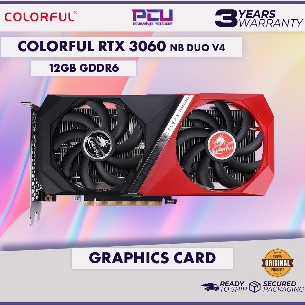 COLORFUL GEFORCE RTX 3060 NB DUO V4 L-V 12GB GDDR6 (3 Years Warranty ...
