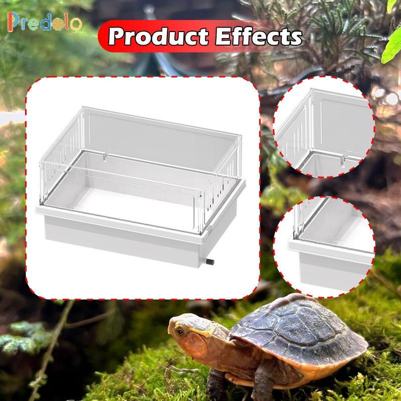 [Predolo] Turtle Tank for Small Reptiles Sturdy Bottom Drain Small ...