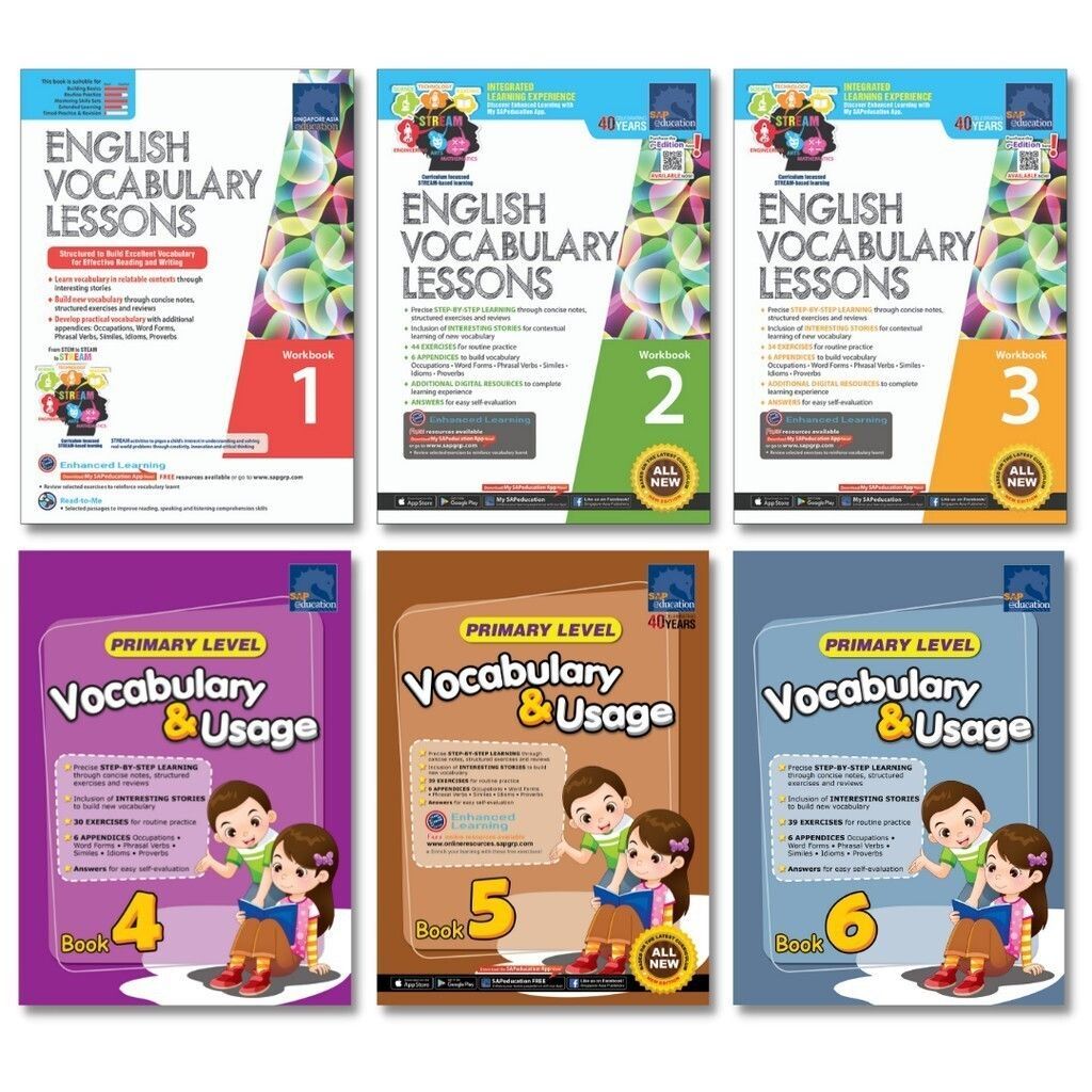 English Vocabulary Lessons (Vocabulary & Usage) Book 1 - 6 | Skill ...