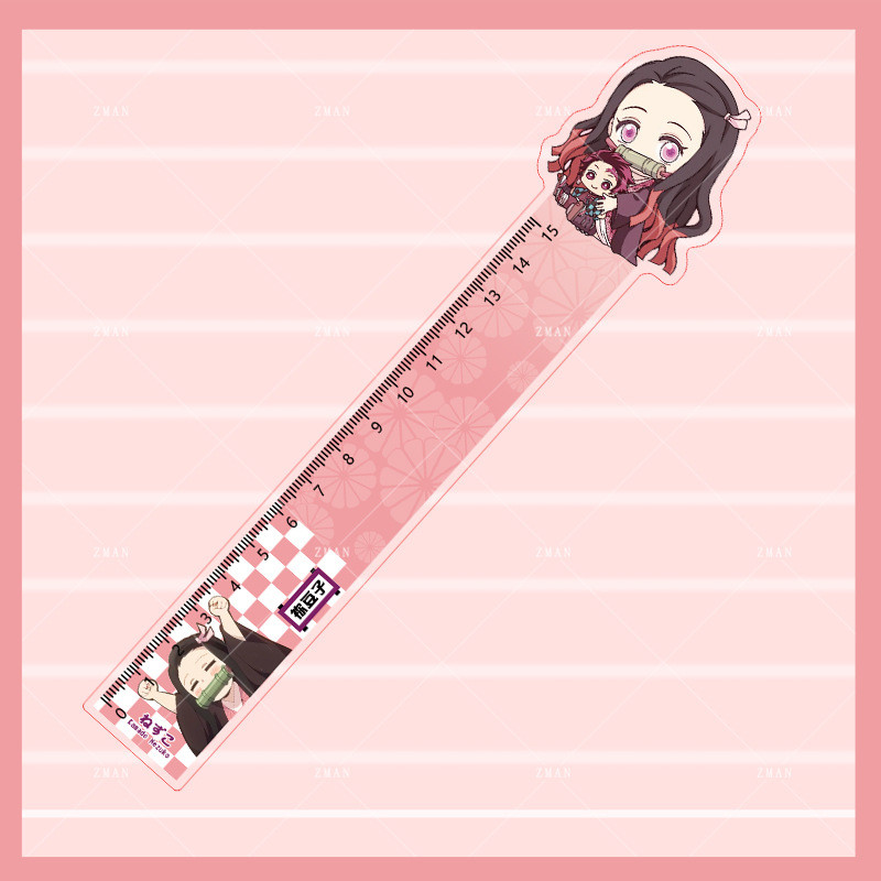 Anime Cartoon Ruler Yadouzi Butterfly Ninja Tanjiro Creative Acrylic ...
