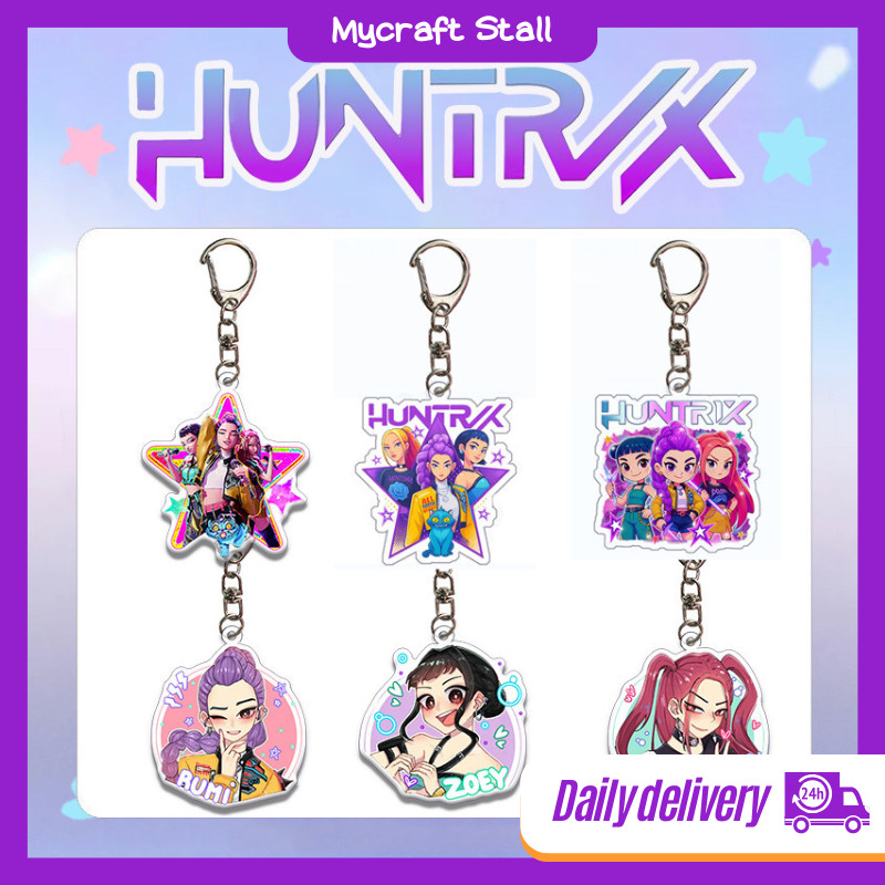 HUNTRIX K-POP Demon Hunter Acrylic Keychain Bag Charm Accessories K-POP ...
