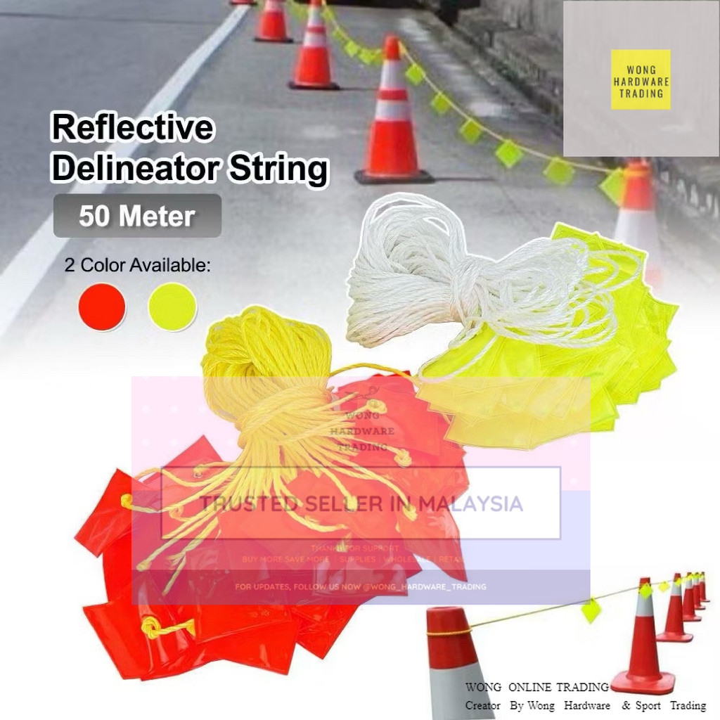 Delineator String High Visibility Yellow Orange Reflective Reflector ...