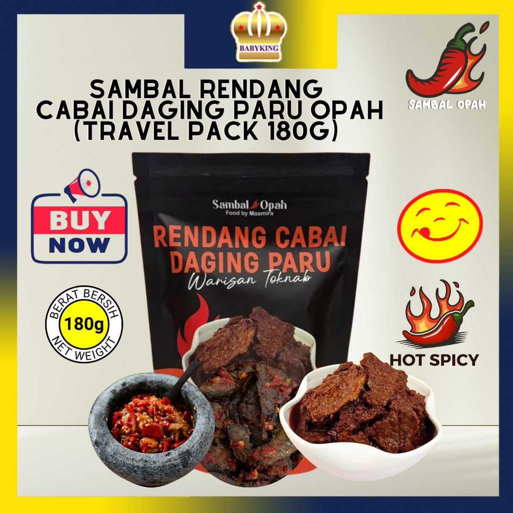 Original Sambal Opah Rendang Cabai Daging Paru (Warisan Toknab) Ready ...