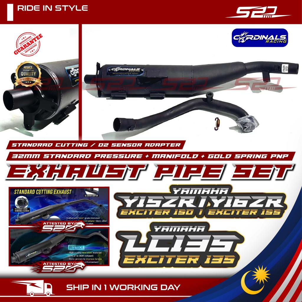 Exhaust Pipe CARDINALS Y15 Y16 LC EXCITER 135 150 155 PNP 32MM STD ...