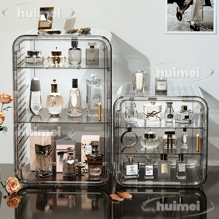 Perfume Organizer Rack Rack Transparent Acrylic Dustproof Rack Desktop ...