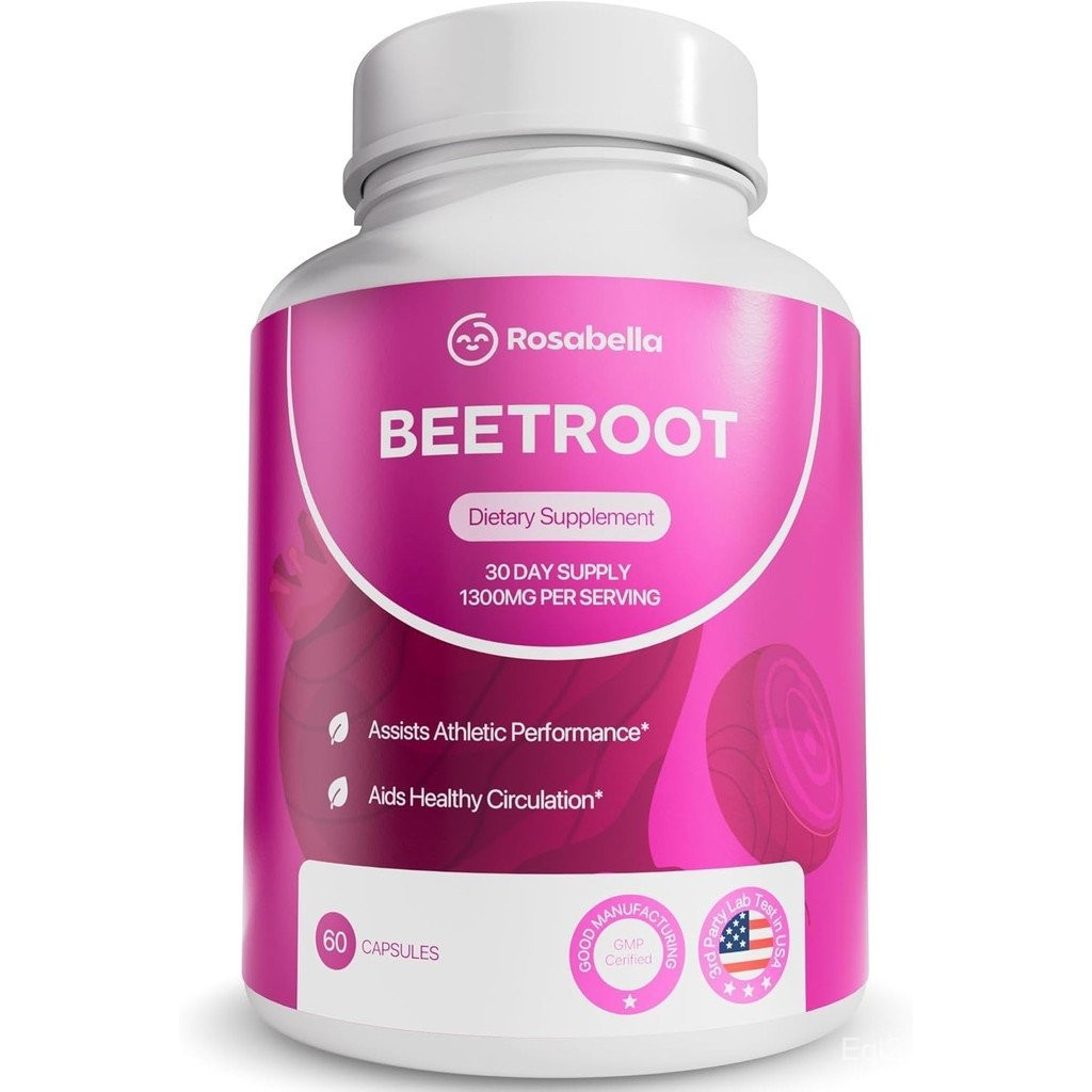 Rosabella Organic Beet Root Capsules – 1300mg Beetroot Powder for ...