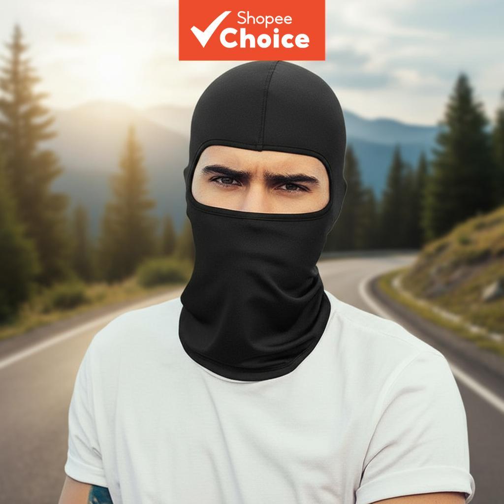 Breathable Balaclava Mask for Motorcycle Riding with Rider Print and ...