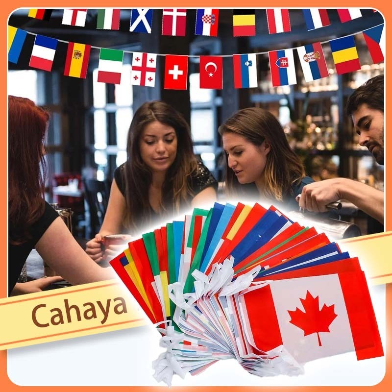 Multi-Nation String Flags Hanging Decor for International Party Events ...