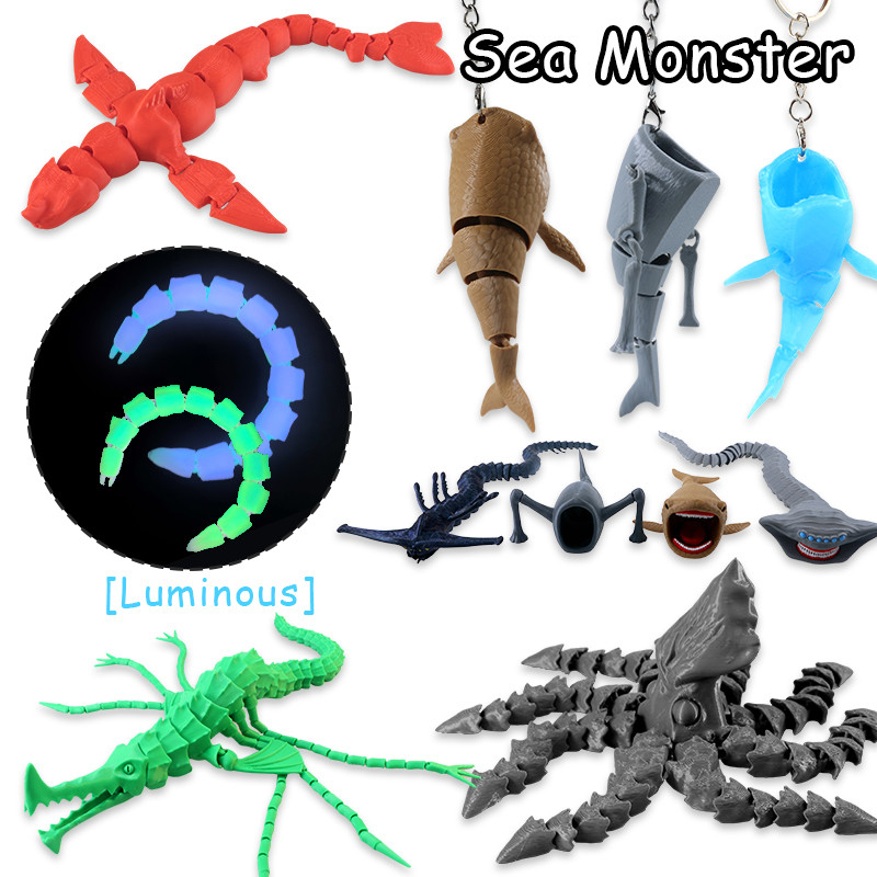 Cuero ToySea Monster The Bloop Sea Eater Keychain Pendent 3D El Gran ...
