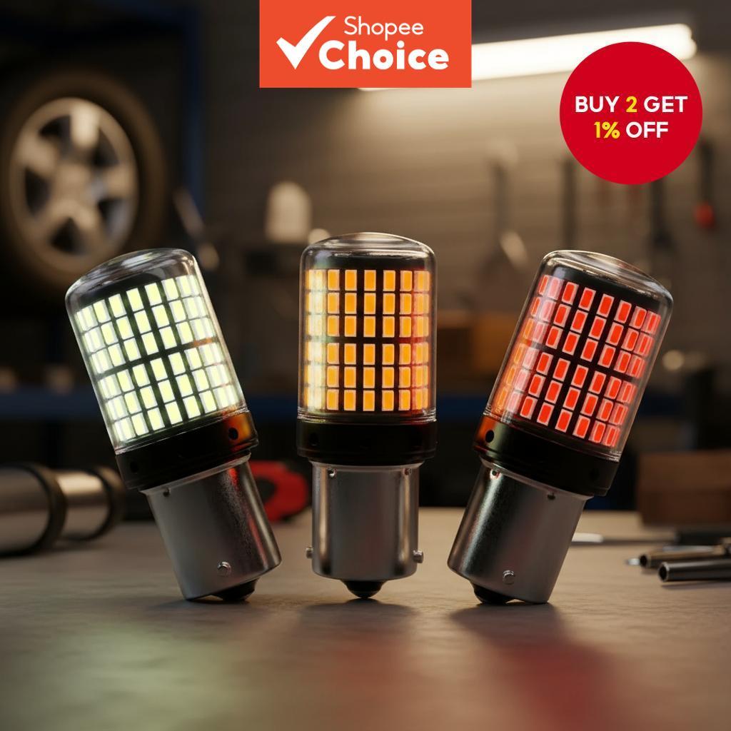 144-LED Ba15s/1156/1157 Bulbs – Turn Signal, DRL, Fog, Tail, Brake ...