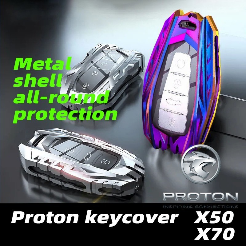 Hua PROTON X50/X90/X70 S70 Key Cover Supreme Zinc Alloy +Leather Proton ...