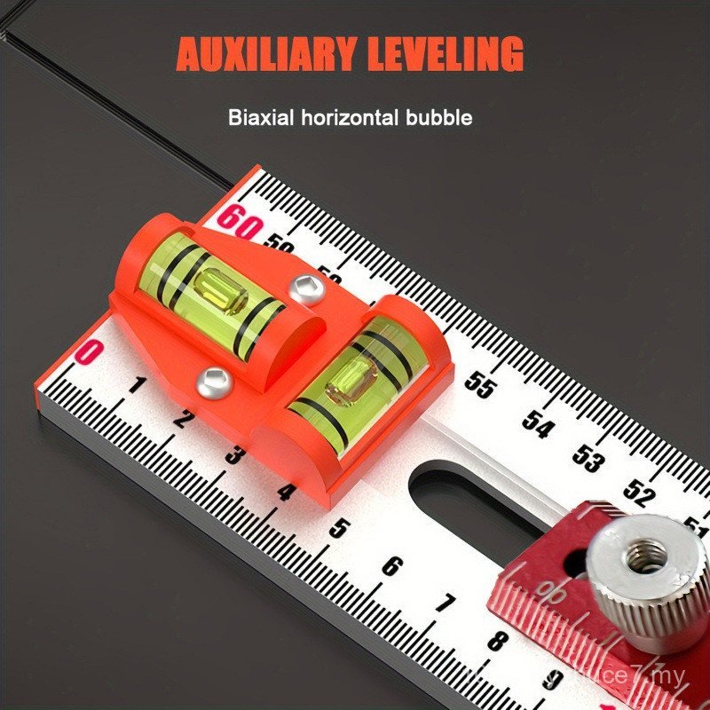 Combination Handle Multifunctional Perforated T-Ruler Woodworking ...