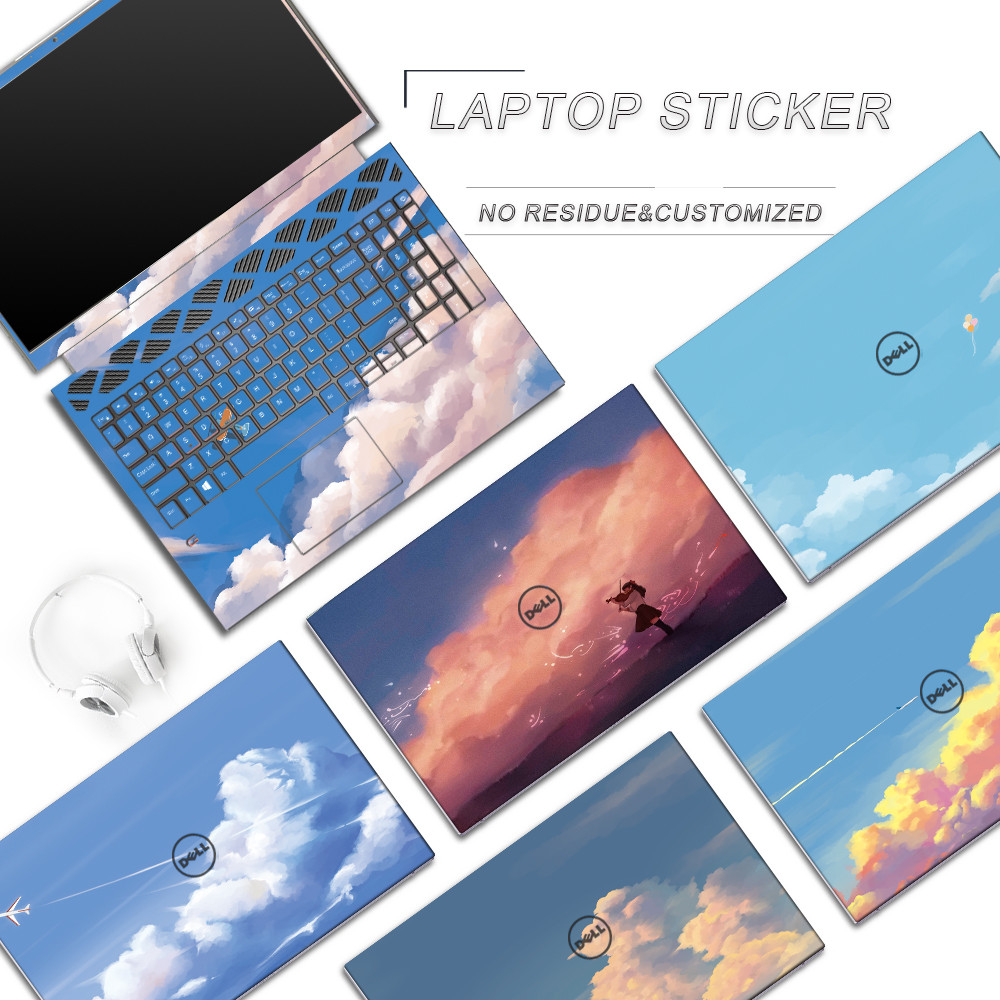Pellicola Adesiva Per Laptop Finest-Folia LP53 Poligono Blu, Compatibile 13-17 Pollici