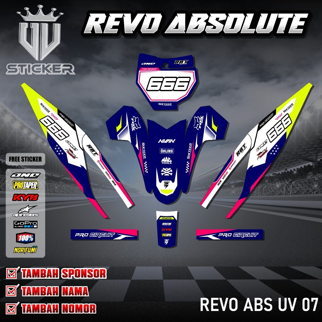 NEWEST Sticker Striping RBT/GTX REVO ABSOLUTE 110 MOTOR RBT BEBEK MODIF ...