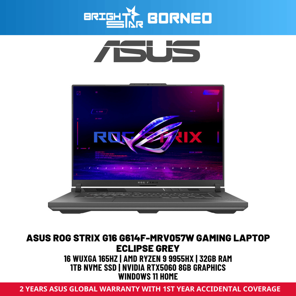 ASUS Rog Strix G16 G614F-MRV057W Gaming Laptop - 16 WUXGA 165HZ/R9 ...