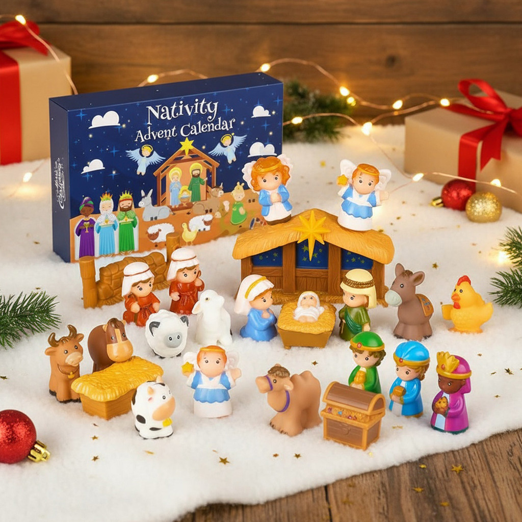 Nativity Christmas Advent Calendar Christmas Story Nativity Playset ...