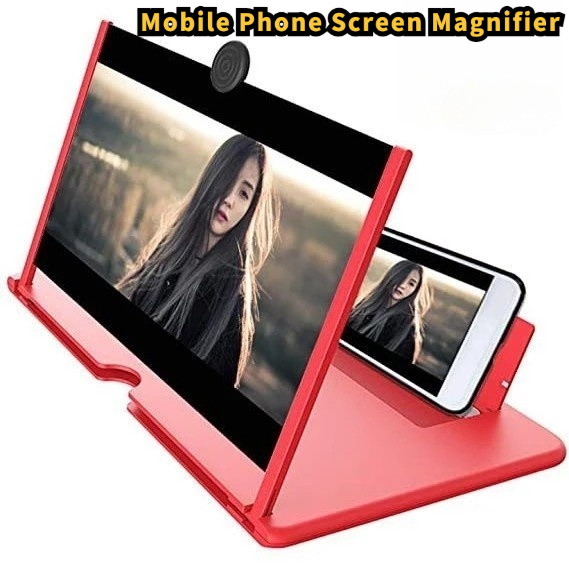 Screen Amplifier Mobile Phone Enlarge HD Screen Magnifier Stand Mirror ...