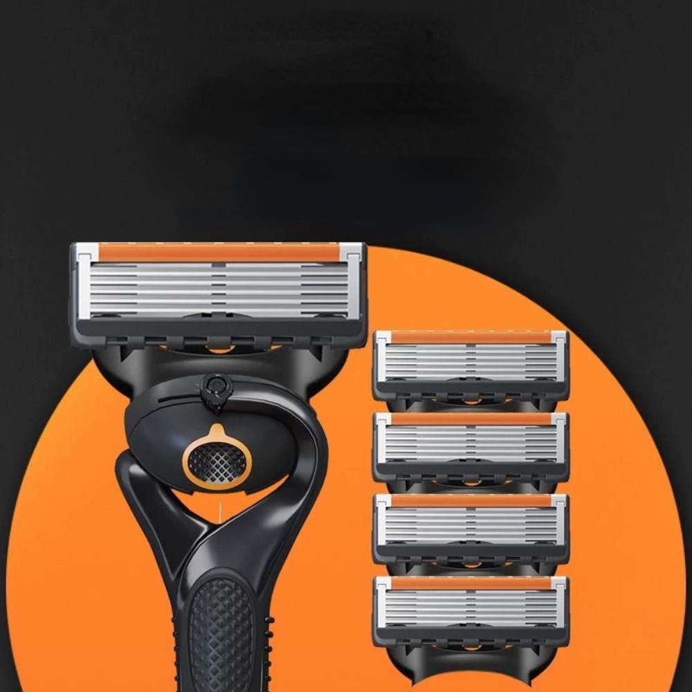 Men's manual shaver, 5-layer stainless steel safety shaver, shaver ...